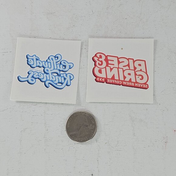 7 Brew Coffee Temporary Tattoos Set Of 2 Rise & Grind Cultivate Kindness - Picture 2 of 6